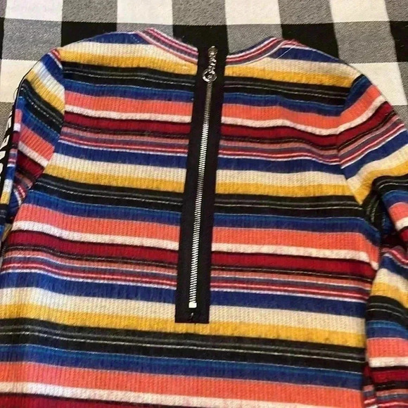 Hannah Banana NEW Striped Sweater Dress Flutter Sleeve Size 10 - Picture 6 of 6